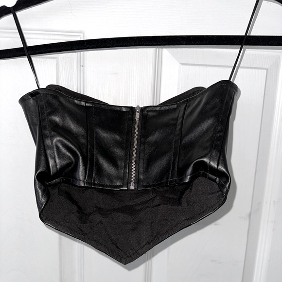 Princess Polly - Jessica PU Bustier - Faux Leather Corset Top - Picture 4 of 5